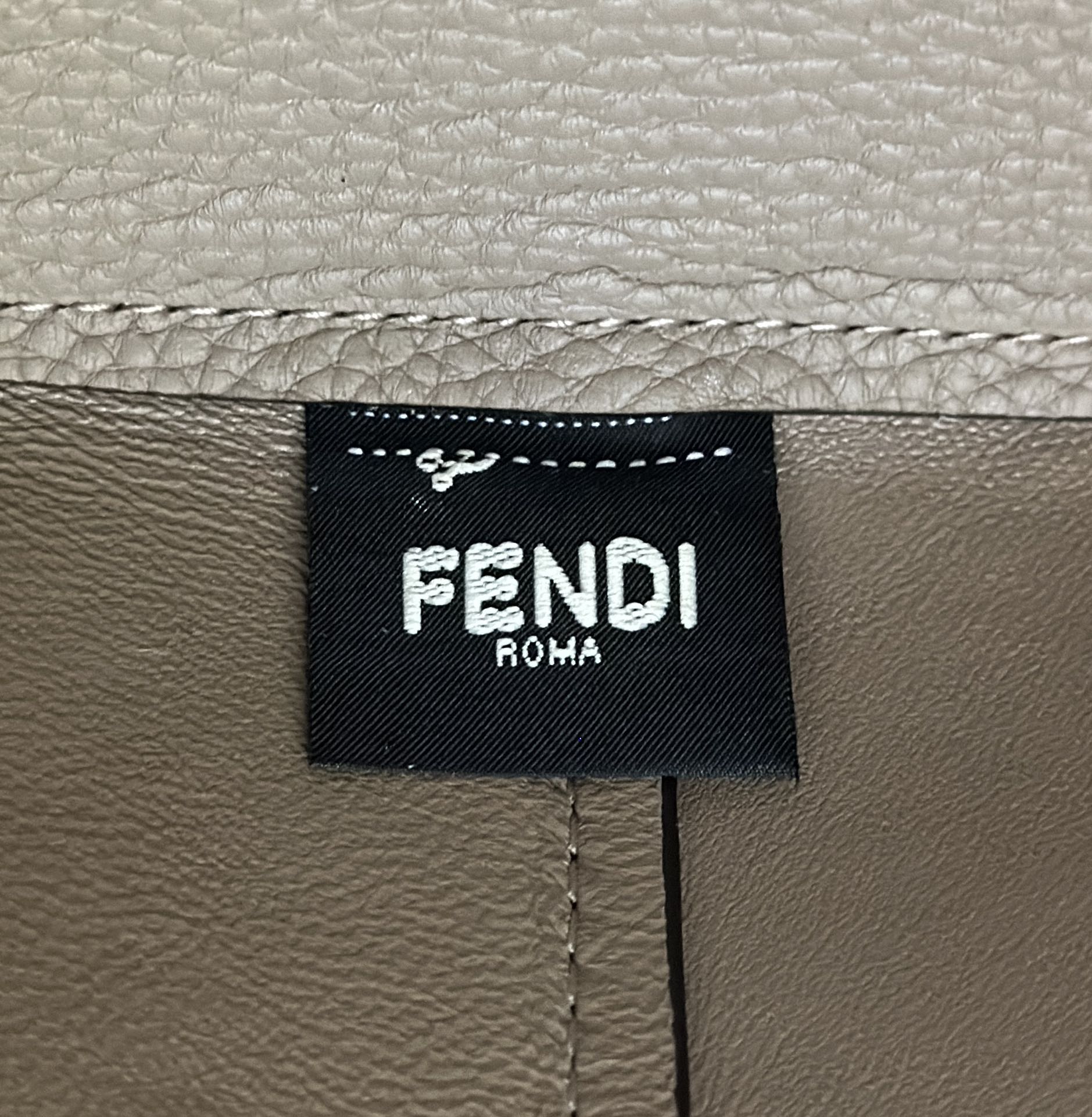 Fendi Medium By The Way Selleria With 192 Hand-sewn Topstitches Shoulder Bag Dove Gray